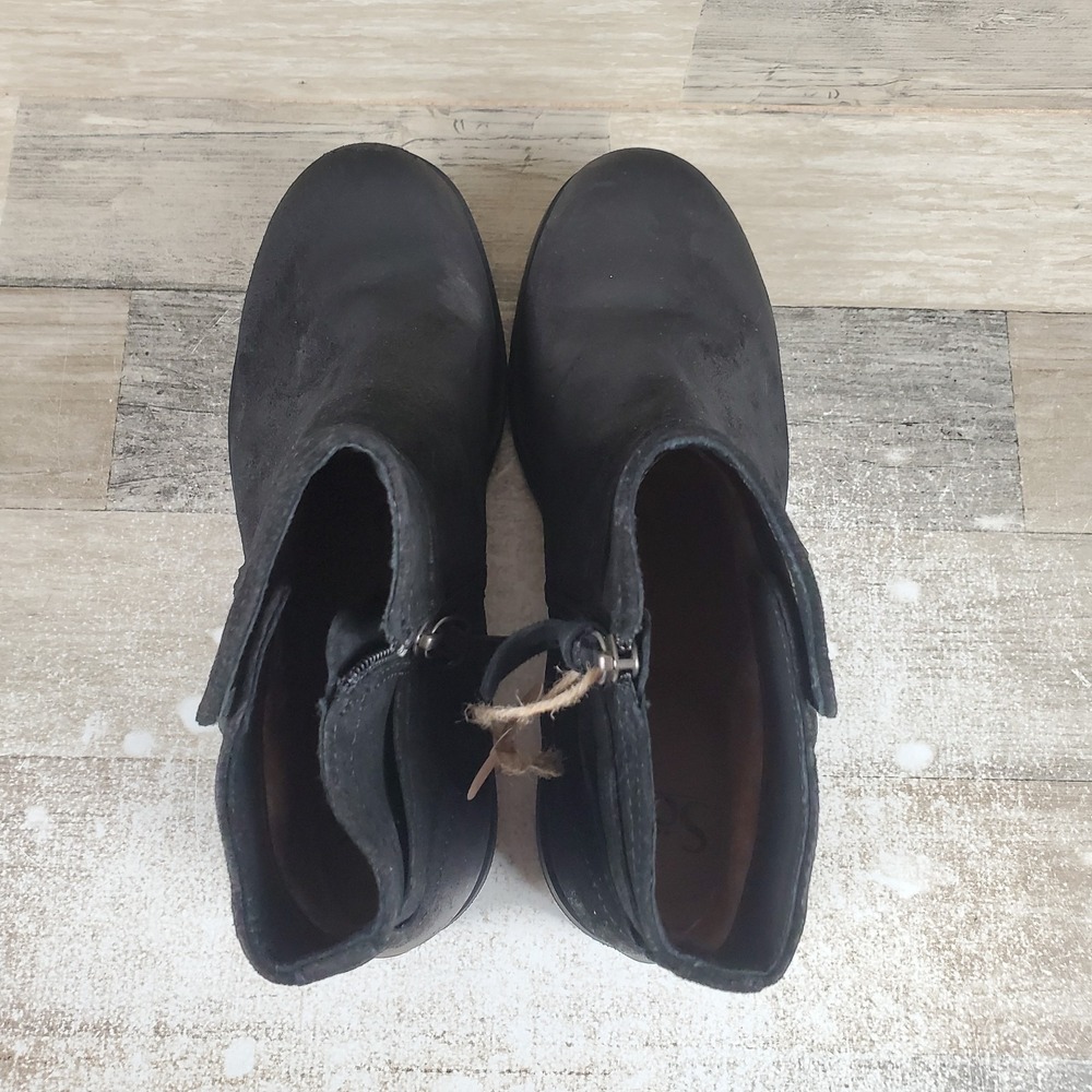 Sofft Blake Womens Booties Sz 9 M Black Suede Waterproof Side Zip Ankle Boots - Picture 4 of 12